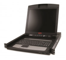 Переключатель KVM APC, портов: 1, 44х482х614 мм (ВхШхГ), USB, PS/2, цвет: чёрный