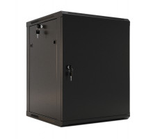 Шкаф телекоммуникационный настенный Hyperline TWB, 19", 9U, 500х600х600 мм (ВхШхГ), дверь: металл, разборный, цвет: чёрный