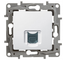 Розетка информационная Legrand Etika, 1x RJ45, кат. 5, неэкр., внутренняя, цвет: белый, (LEG.672241)