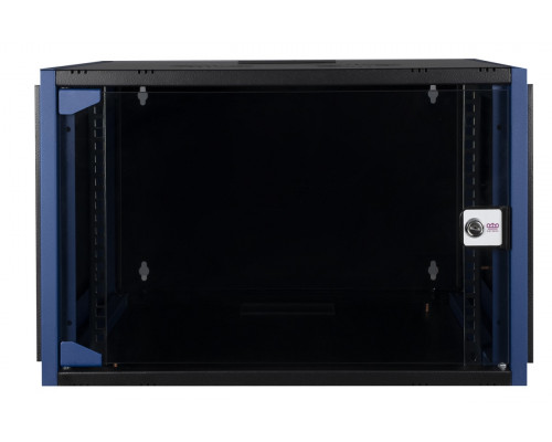 Шкаф телекоммуникационный настенный Datarex, 19", 7U, 268х600х600 мм (ВхШхГ), дверь: стекло, разборный, цвет: чёрный