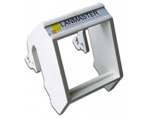 Рамка установочная Lanmaster  х 1, 45х45 мм (ВхШ), плоская, на DIN-рейку, цвет: белый (LAN-DRF-45x45-WH)
