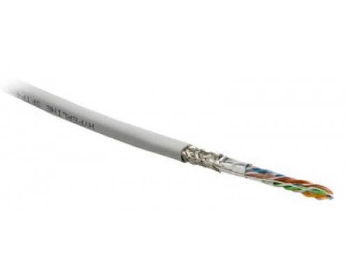 Кабель витая пара Hyperline, LSZH (нг(A)-HF), SF/UTP, кат. 5е, проводник Ø 0,51мм, 305м, бухта, тип прокладки: внутри зданий, цвет: серый