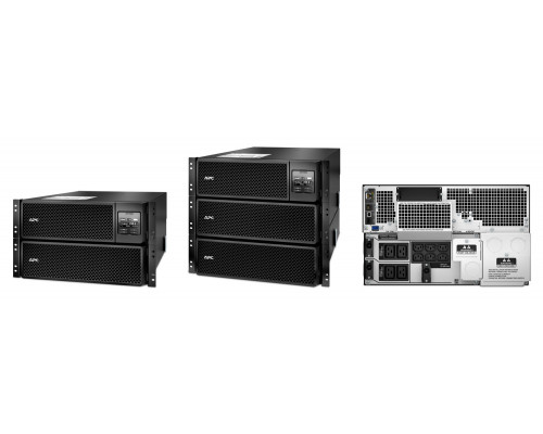 ИБП APC Smart-UPS SRT, 10000ВА, онлайн, в стойку, АКБ: с 1 встроенной акб, 432х715х263 (ШхГхВ), 230V,  трехфазный, Ethernet, (SRT10KRMXLI)