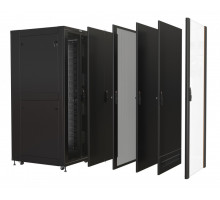 Шкаф серверный напольный Hyperline TSR, IP20, 47U, 2282х800х1200 мм (ВхШхГ), дверь: перфорация, боковая панель: сплошная съемная, разборный, цвет: чёр