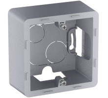 Коробка открытого монтажа Legrand INSPIRIA, 1 модуль, 85,9х85,9х45,7 мм (ВхШхГ), цвет: алюминий