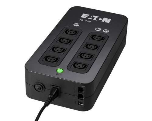 ИБП Eaton 3S, 700ВА, линейно-интерактивный, универсальный, 170х335х86 (ШхГхВ), 230V, 2U,  однофазный, Ethernet, (3S700IEC)