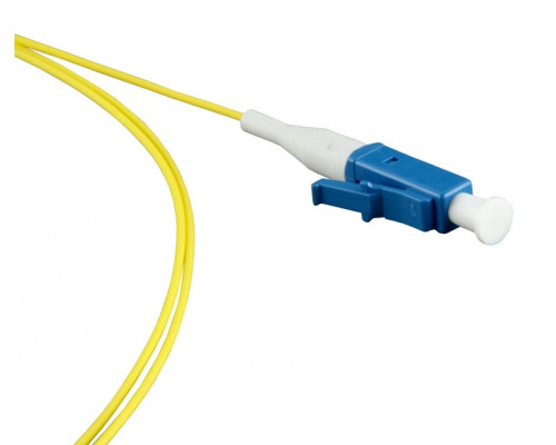 Пигтейл Hyperline, LC/UPC, OS2 9/125, Simplex, LSZH, 1х1,5м, синий хвостовик, цвет: жёлтый