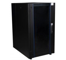 Шкаф телекоммуникационный напольный Datarex, IP20, 20U, 1033х600х800 мм (ВхШхГ), дверь: стекло, боковая панель: сплошная съемная, разборный, цвет: чёр