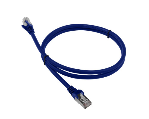 Шнур комм. Lanmaster, кат. 6, экр., FTP, RJ45/RJ45, LSZH, AWG26, 2м, синий
