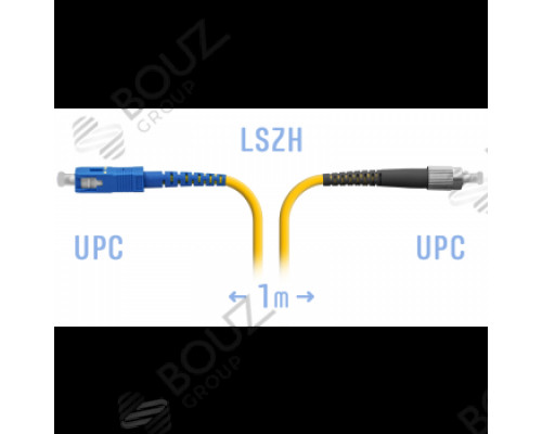Патчкорд оптический FC/UPC-SC/UPC, MM (OM3), Simplex, 1 метр, LSZH 3мм
