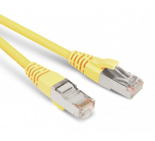 Шнур комм. Hyperline, кат. 5е, экр., STP, RJ45/RJ45, LSZH, AWG26 1.5м, жёлтый