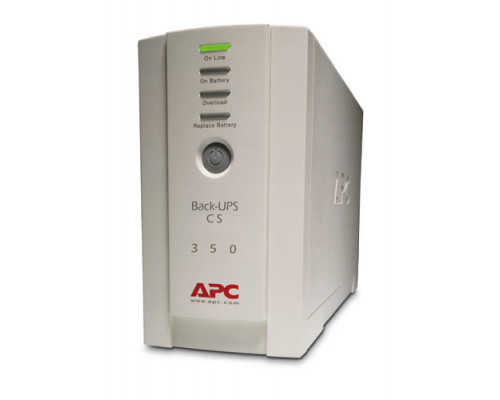 ИБП APC Back-UPS, 350ВА, линейно-интерактивный, напольный, 91х284х165 (ШхГхВ), 230V,  однофазный, (BK350EI)