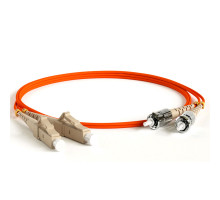 Комм. шнур оптический Hyperline, Duplex ST/LC (PC/PC), OM2 50/125, LSZH, 30м, Ø 3мм, бежевый хвостовик, цвет: оранжевый
