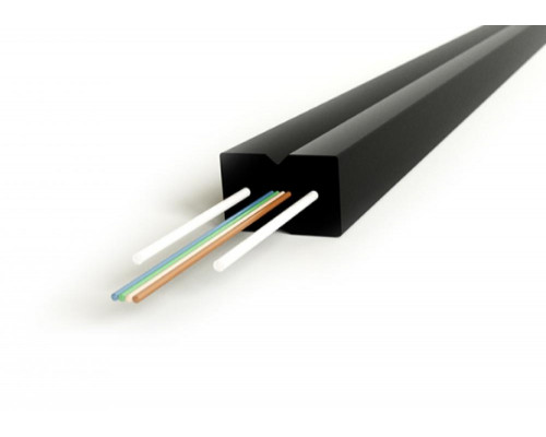 Кабель ВО Hyperline Zip-cord,  2хОВ, SMF-28 9/125, LSZH, Ø 3мм, внутри зданий, диэлектрический, цвет: чёрный
