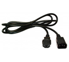 Шнур для блока питания Lanmaster, IEC 60320 С13, вилка IEC 60320 С14, 1.8 м, 10А, цвет: чёрный