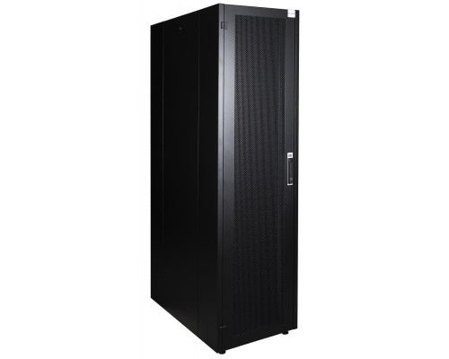 Шкаф серверный напольный Datarex, IP20, 42U, 2010х600х1200 мм (ВхШхГ), дверь: перфорация, боковая панель: сплошная съемная, разборный, цвет: чёрный