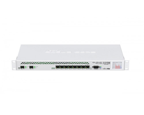 Маршрутизатор Mikrotik, CCR, портов: 8, USB: Да, 44х193х443 мм (ВхШхГ), цвет: серый, процессор 36 ядер, CCR1036-8G-2S+