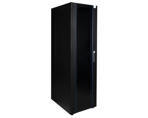 Шкаф телекоммуникационный напольный Datarex, IP20, 36U, 1744х600х800 мм (ВхШхГ), дверь: стекло, боковая панель: сплошная съемная, разборный, цвет: чёр