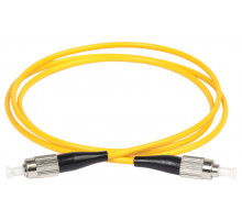 Комм. шнур оптический ITK, Simplex FC/FC (UPC/UPC), OS2 9/125, LSZH, 7м, чёрный хвостовик, цвет: жёлтый