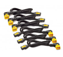 Силовой шнур APC, IEC 320 C13, вилка IEC 60320 С14, 1.83 м, 10А, 3 шнура с левым углом, 3 шнура с правым углом, цвет: чёрный