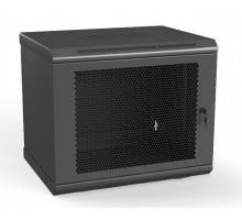 Шкаф телекоммуникационный настенный Hyperline TWL, 19", 15U, 775х600х600 мм (ВхШхГ), дверь: перфорация, разборный, цвет: чёрный