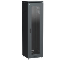 Шкаф телекоммуникационный напольный ITK LINEA N, IP20, 42U, 2055х600х600 мм (ВхШхГ), дверь: стекло, боковая панель: сплошная съемная, разборный, цвет: