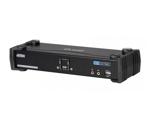 Переключатель KVM Aten, Altusen, портов: 2, 550х870х270 мм (ВхШхГ), USB, цвет: чёрный