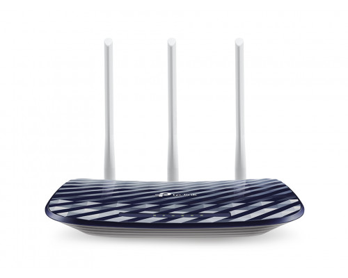 Маршрутизатор TP-Link, портов: 5, LAN: 4, WAN: 1, скорость мб/с: 733, антенн: 3, USB: Нет, 35х230х144 мм (ВхШхГ), цвет: синий, Archer A2