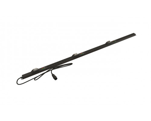 Блок силовых розеток Hyperline SHE, IEC 320 C13 х 24, IEC 60320 С19 х 6, вход IEC 309 32A 3P+N+E, шнур 2 м, 1 600мм, трехфазный 32А, вольтметр,амперме