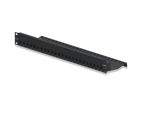 Комм. патч-панель Siemon Z-MAX, 19", 1HU, портов: 24 х keystone, кат. 5-7A, универсальная, экр., цвет: чёрный, с модулями, (Z6AS-PNL-24K)