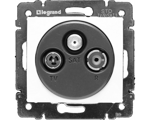 Розетка в сборе Legrand Valena, 3x TV/R/SAT, кат. 5е, экр., внутренняя, 51х58 мм (ВхШ), цвет: белый, (LEG.770410)