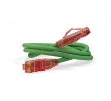 Шнур комм. Hyperline, кат. 5е, неэкр., U/UTP, RJ45/RJ45, LSZH, AWG24 0.5м, зелёный