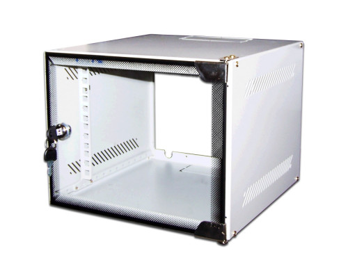 Шкаф телекоммуникационный настенный TWT Lite, 10", 15U, 769х300х310 мм (ВхШхГ), дверь: стекло, откидной, цвет: серый