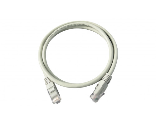 Шнур комм. BNH, кат. 6, неэкр., U/UTP, RJ45/RJ45, PVC, AWG24, 1м, серый
