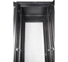 Шкаф серверный напольный TWT Business, IP20, 42U, 2055х600х600 мм (ВхШхГ), дверь: без двери, боковая панель: перфорация, разборный, цвет: чёрный