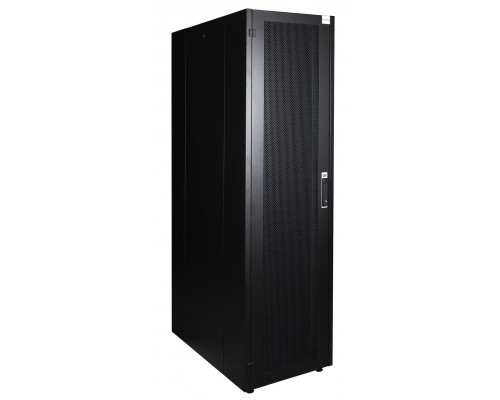 Шкаф серверный напольный Datarex, IP20, 22U, 1121х600х1000 мм (ВхШхГ), дверь: перфорация, боковая панель: сплошная съемная, разборный, цвет: чёрный