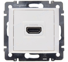 Розетка в сборе Legrand Valena, 1x HDMI, кат. 5е, экр., внутренняя, 51х58 мм (ВхШ), цвет: белый, (LEG.770085)