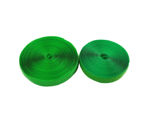 Лента липучая BNH, 20 мм Ш, 5 000 мм Д, материал: полиамид тканное плетение, цвет: зелёный