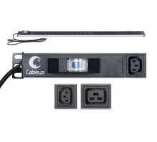 Блок розеток для 19" шкафов 10А Cabeus PDU-16-14C13-10C19-B-C14 10 розеток