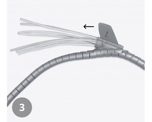 Cabeus PCB-15 Пластиковый спиральный рукав для кабеля д.15 мм (2 м) и инструмент ST-15