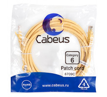 Патч-корд Cabeus PC-UTP-RJ45-Cat.6-5m-YL Кат.6 5 м желтый