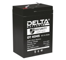 Аккумулятор для ИБП Delta Battery DT, 105х47х70 мм (ВхШхГ),  Необслуживаемый свинцово-кислотный,  4V/4,5 Ач, цвет: чёрный, (DT 4045)