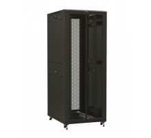 Шкаф серверный напольный Hyperline TTR, IP20, 42U, 2055х800х1200 мм (ВхШхГ), дверь: двойная распашная, перфорация, боковая панель: сплошная съемная, р