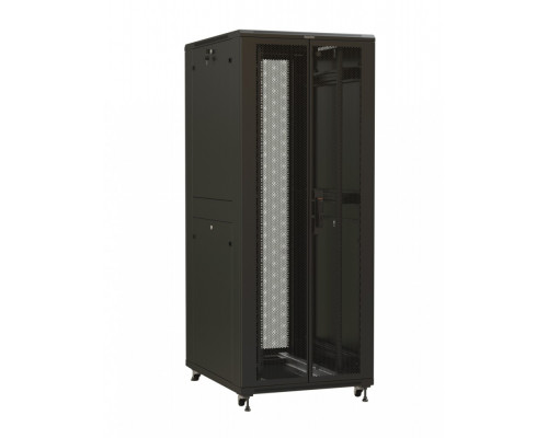 Шкаф серверный напольный Hyperline TTR, IP20, 42U, 2055х800х1200 мм (ВхШхГ), дверь: двойная распашная, перфорация, боковая панель: сплошная съемная, р