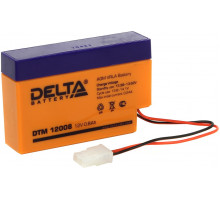 Аккумулятор для ИБП Delta Battery DTM, 62х25х96 мм (ВхШхГ),  Необслуживаемый свинцово-кислотный,  12V/0,8 Ач, цвет: оранжевый, (DTM 12008)
