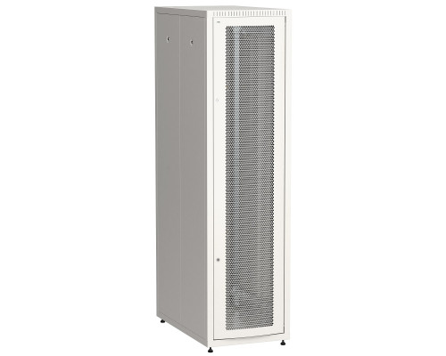 Шкаф серверный напольный ITK LINEA E, IP20, 47U, 2220х600х1000 мм (ВхШхГ), дверь: перфорация, боковая панель: сплошная съемная, разборный, цвет: серый