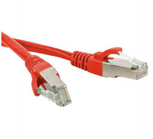 Шнур комм. Hyperline, кат. 6, экр., SF/UTP, RJ45/RJ45, LSZH, AWG26 1.5м, красный