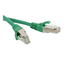 Шнур комм. Hyperline, кат. 5е, экр., SF/UTP, RJ45/RJ45, LSZH, AWG26 20м, зелёный
