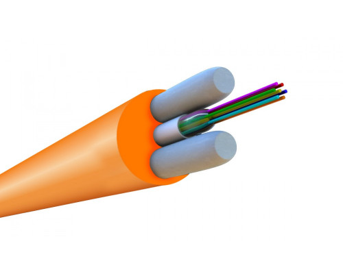 Кабель ВО Hyperline FO-STFR-IN Loose tube,  8хОВ, OM2 50/125, LSZH, Ø 4,6мм, внутри зданий, небронированный, цвет: оранжевый