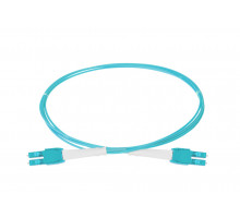 Комм. шнур оптический Eurolan HD Tight Buffer, Duplex LC/LC, OM3 50/125, LSZH (нг(A)-HF), 1м, бирюзовый  хвостовик, цвет: бирюзовый
